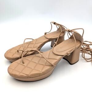 Aerosoles Caramia Strappy Heel Sandals Women's Doe Pu Leather Size US9M EU40